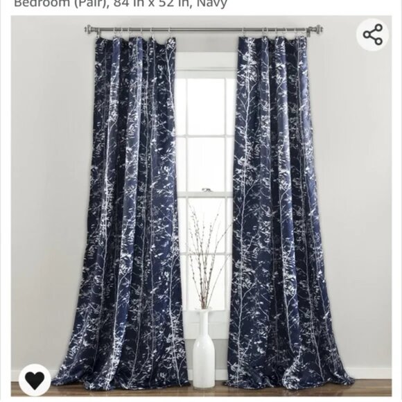 ⭐ Lush Decor Forest 84 X 52 Curtains Tree Branch Leaf Darkening Window Panels - Picture 1 of 11